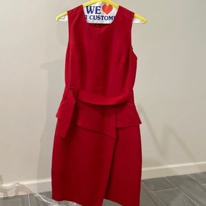 Banana republic red linen dress